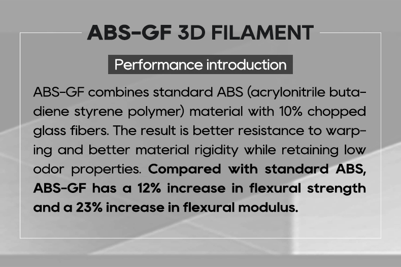 stampante 3d filament 5kg abs glass fiber material
