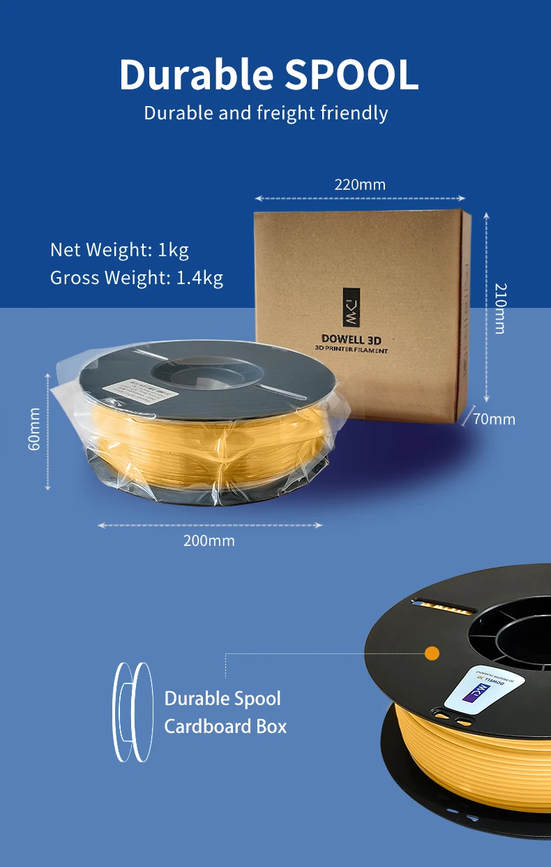 DOWELL 3D 1.75mm 3d filamento industrial stampante 3d filament