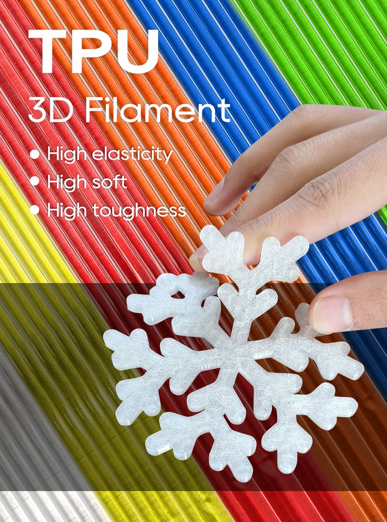 8 colors 3dprinter filamento multicolor TPU 3d printing filament