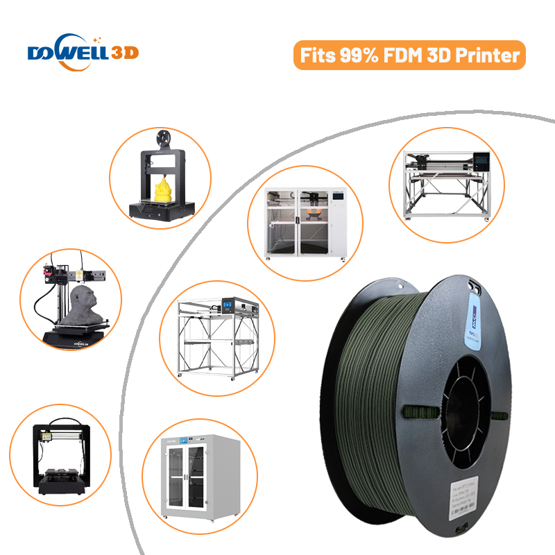 Китай Материал для печати Черная нить НОАК CF 1,75 мм, 3 кг/рулон Дешевая нить Экологически чистое углеродное волокно пла для 3D-печати с высоким разрешением, производитель