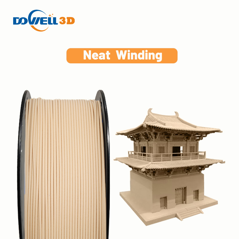 Китай DOWELL3D Начальство 3D-печать экологически чистая нить орех НОАК дерево 1,75 мм для прочного материала для 3D-печати нить для 3D-принтера, производитель