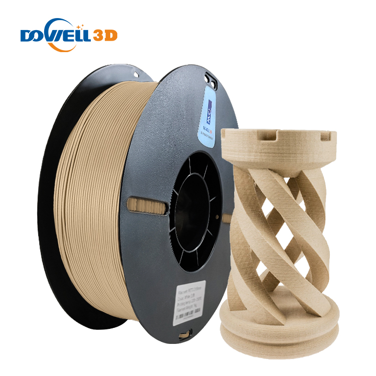 Precíziós filament 3D nyomtató PLA fa Filamento 1,75 mm Kiváló minőségű Pla 3D Nyomtatási Filament Rugalmas, környezetbarát Filamento 3D nyomtatás