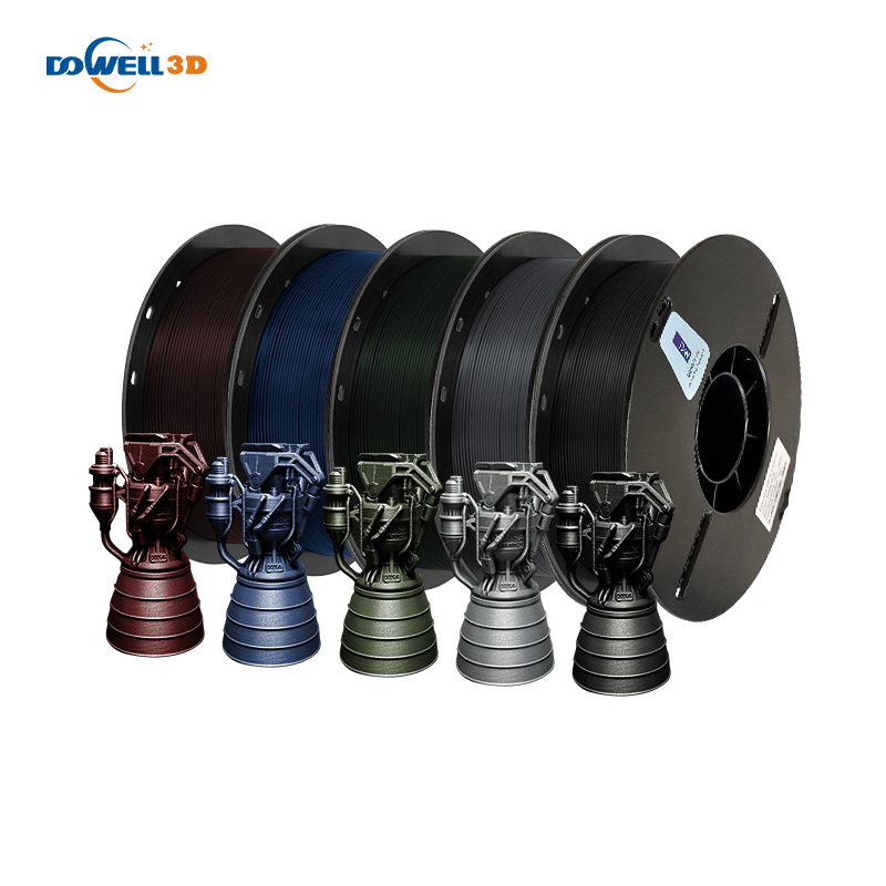 DOWELL3D-Filamento 3D PETG CF negro de precisión, Material de impresión 3D de calidad de 1,75mm, filamento de fibra de carbono PETG para impresora 3d, 2024