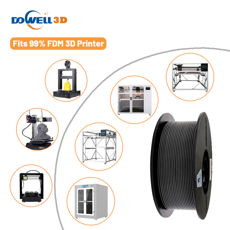 DOWELL3D Superior 3D Printing asa filament 1.75mm ASA CF Filament Tough asa carbon fiber for Professional Use 3d printing filament