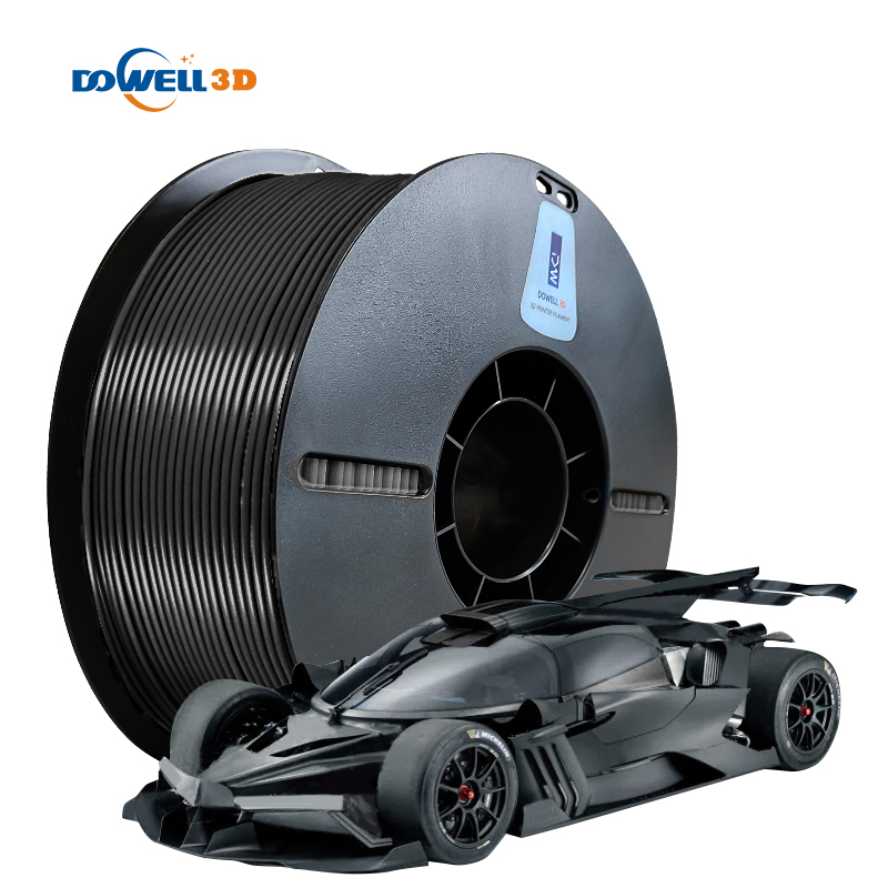Költséghatékony 3D nyomtató anyaga pla filament 1,75 mm fekete ABS CF Robusztus abs cf filament Nagy sebesség a minőségi 3D nyomtatásért