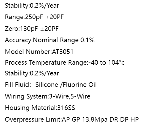 metal capacitive differential pressure sensor factory