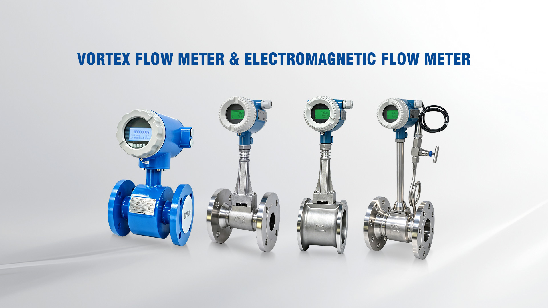 Medidor de fluxo Vortex e medidor de fluxo eletromagnético