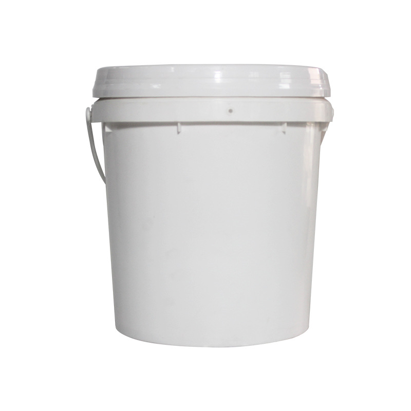 Hudson Exchange 5 Gallon Bucket With Bottom Grip - HDPE White Bucket, Wire Bail Handle, FDA Approved