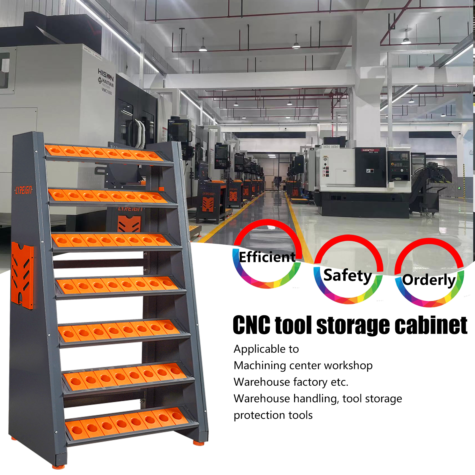 Tool Trolley CAT40-BT40 Multi-function Tool Management Rack Milling Chuck