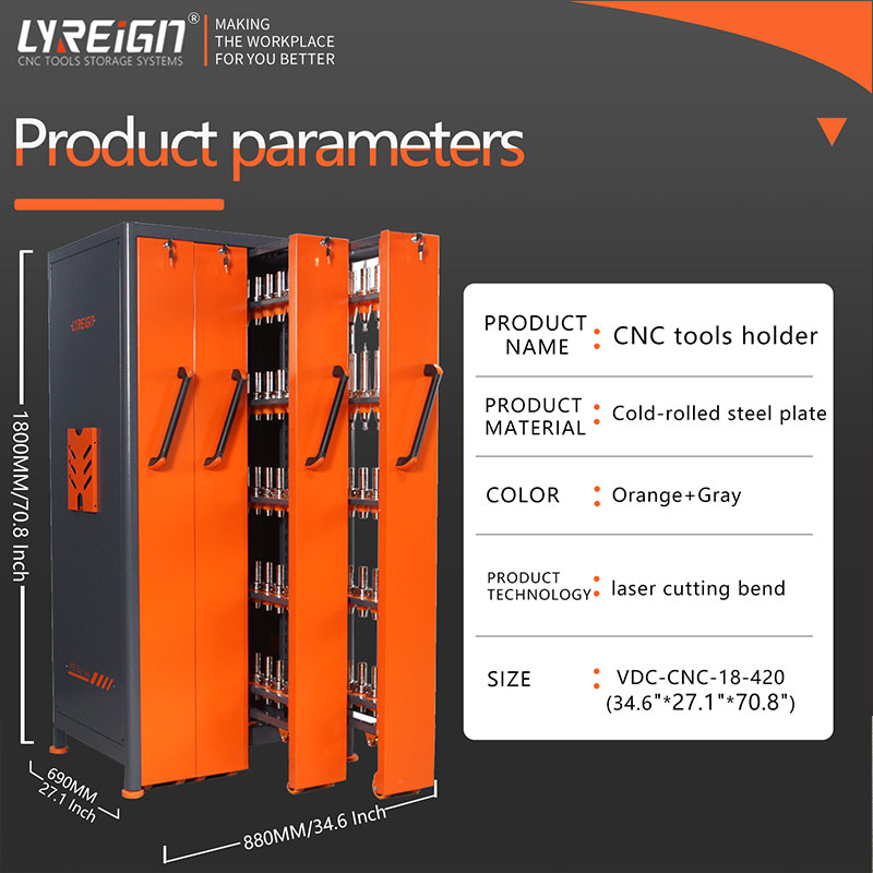 CNC Tool Rack Vertical Drawer Cabinet Large Capacity CNC Tool Storage Cabinet 40-