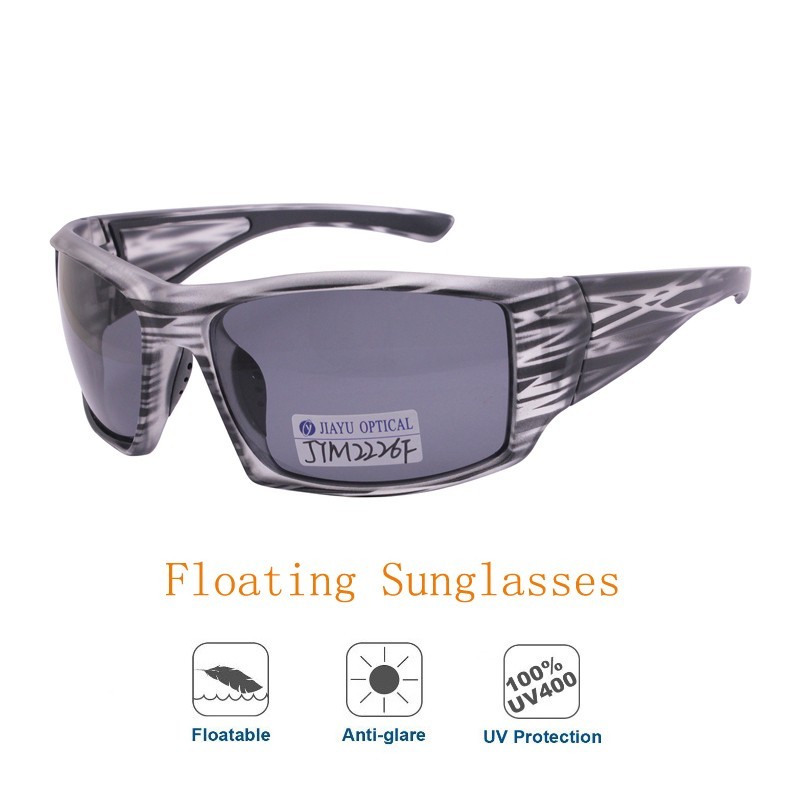 Óculos de sol flutuantes polarizados personalizados de fábrica de plástico CE UV400 para pesca