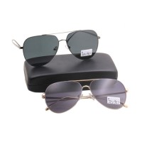 European Polarized Mens Womens Retro Sunglasses Aviator Pilot Metal Frame Sunglasses for Fishing Golf