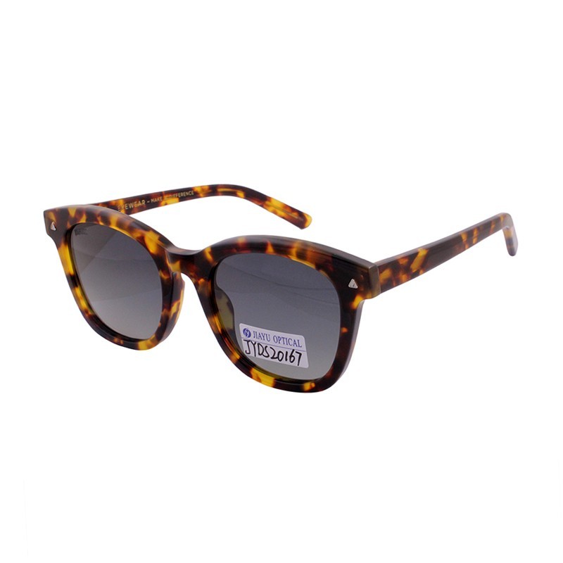 Venta caliente fabricante marca diseño moda logotipo personalizado mujeres moda UV400 gafas de sol polarizadas de acetato