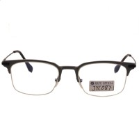 Gafas de bloqueo de luz azul Marcos de anteojos recetados cuadrados Marco de gafas de metal óptico retro