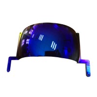 Lentes de policarbonato de peça única esférica para óculos esportivos com revestimento de espelho lente original fabricante