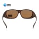 Óculos de sol Fit Over Wrap com lente polarizada para uso em óculos graduados 100% proteção UV para homens e mulheres