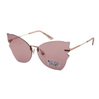 Women's Rimless Metal Cat Eye Sunglasses with 100% UV Protection