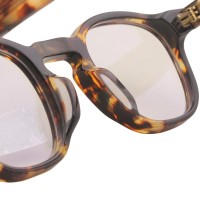 Armação de óculos redonda de acetato retrô unissex de fábrica OEM com lentes transparentes