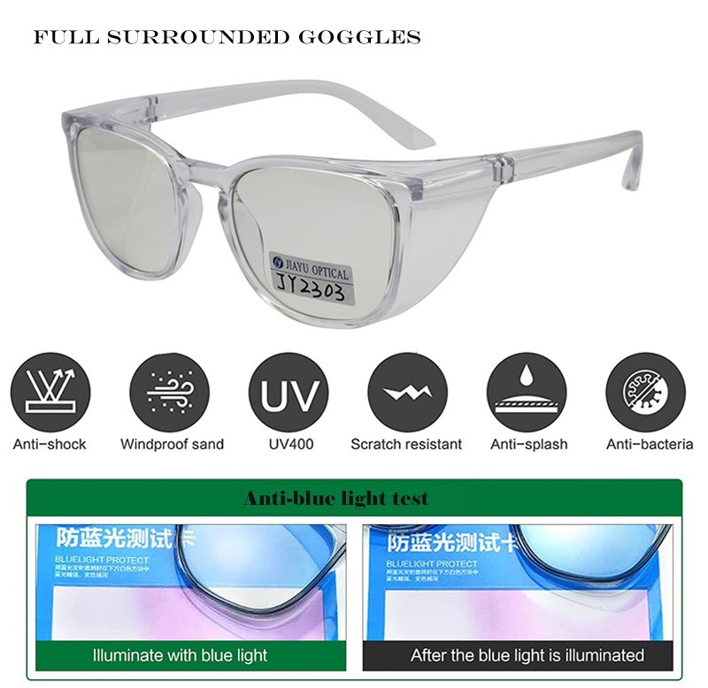 Safety Glasses Anti Fog Goggles Protective Eyewear Blue Light Blocking Anti Dust UV Protection Glasses For Men Women