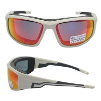 China atacado uv400 polarizado envoltório em torno de fornecedores de óculos de sol esportivos personalizados