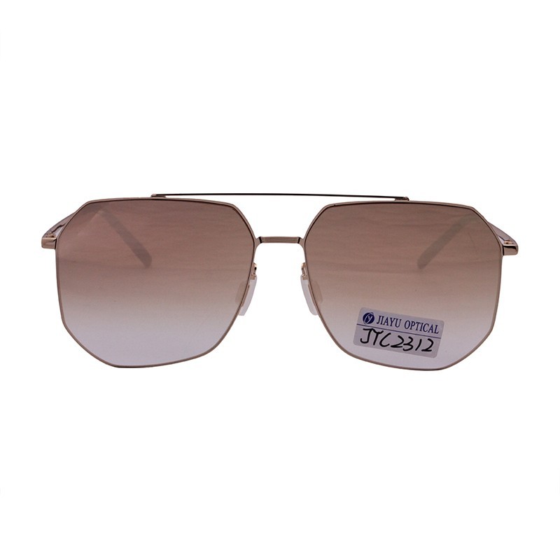 Hipster Hexagonal Polarized Sunglasses Men Women Geometric Square Small Vintage Metal Frame Retro Shade Glasses