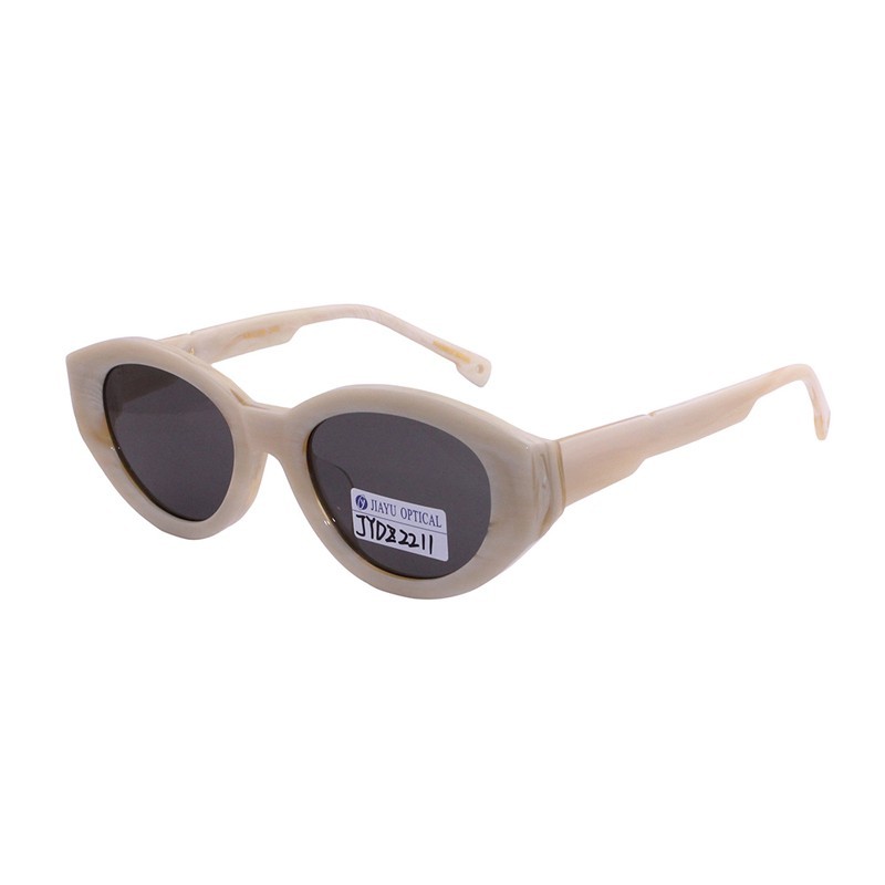 Gafas de sol ovaladas retro de acetato personalizadas para mujer, polarizadas UV400