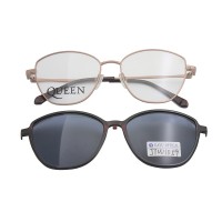 Óculos de sol polarizados grandes com clipe sobre óculos de grau para mulheres e homens