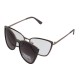 Women's Clip-on Sunglasses for Prescription Glasses- Polarized Vintage Cat Eye Sunglasses Driving for Ladies