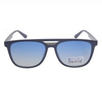 Óculos de sol retangulares masculinos, armação de ponte dupla, óculos de sol para homens, lentes polarizadas