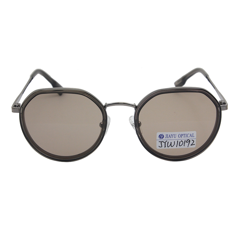 Óculos de Sol Redondos com Lentes Poligonais em Metal, Polarizados, para Homens e Mulheres, Estilo Retrô Clássico Vintage.