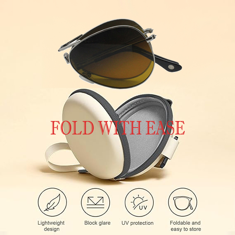 Classic Foldable Polarized Folding Aviator Sunglasses