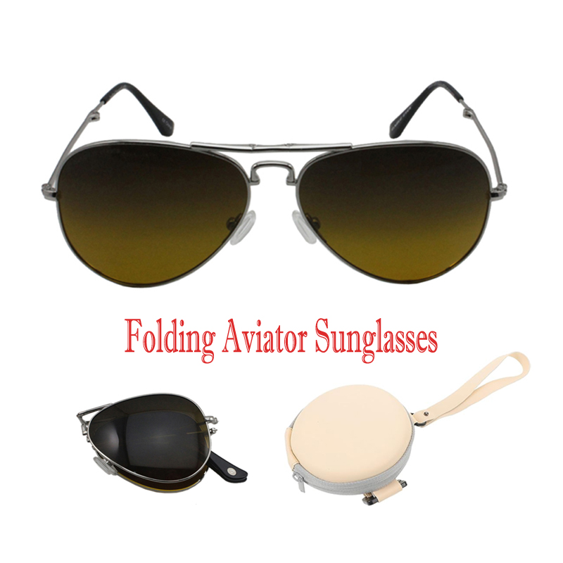 Folding Aviator Sunglasses