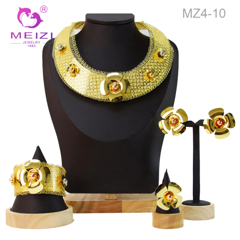 Set Barang Kemas Pengantin Wanita Dubai Indian Fashion 18k Saduran Emas
