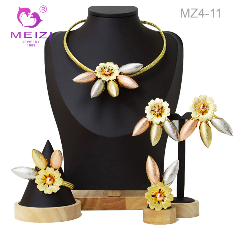 Dubai 24K Gold Big Jewelry Sets for Women Wedding