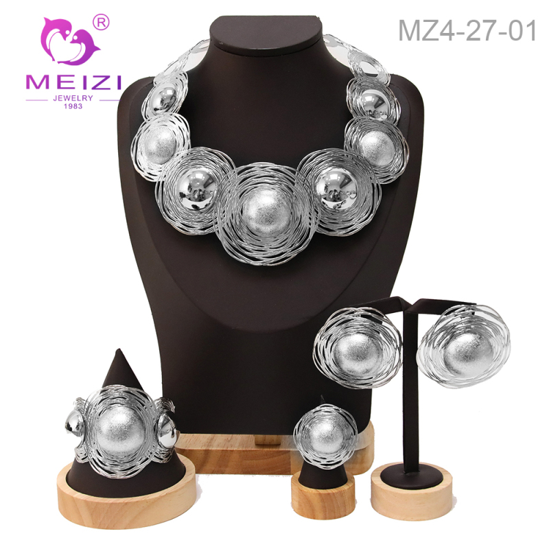 Dubai Gold Jewelry For Women Banquet Wedding Party Jewelry Sets
