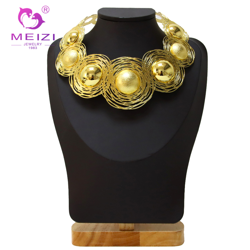 Dubai Gold Jewelry For Women Banquet Wedding Party Jewelry Sets