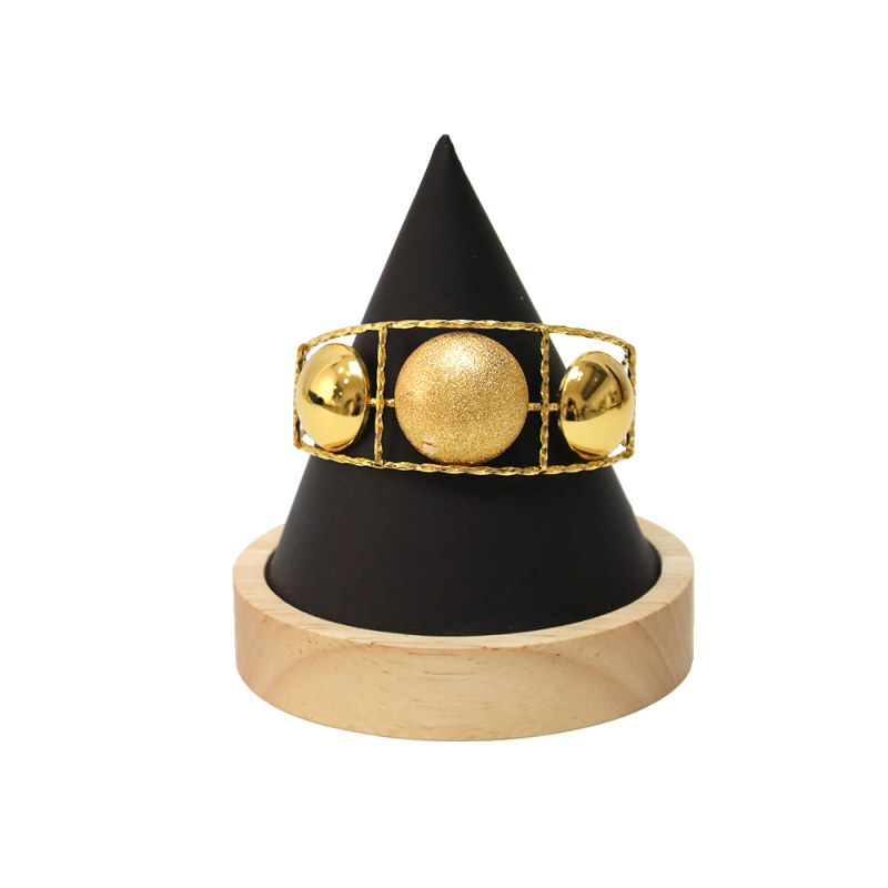 Conjunto de joyas de banquete de boda redondo chapado en oro de Brasil