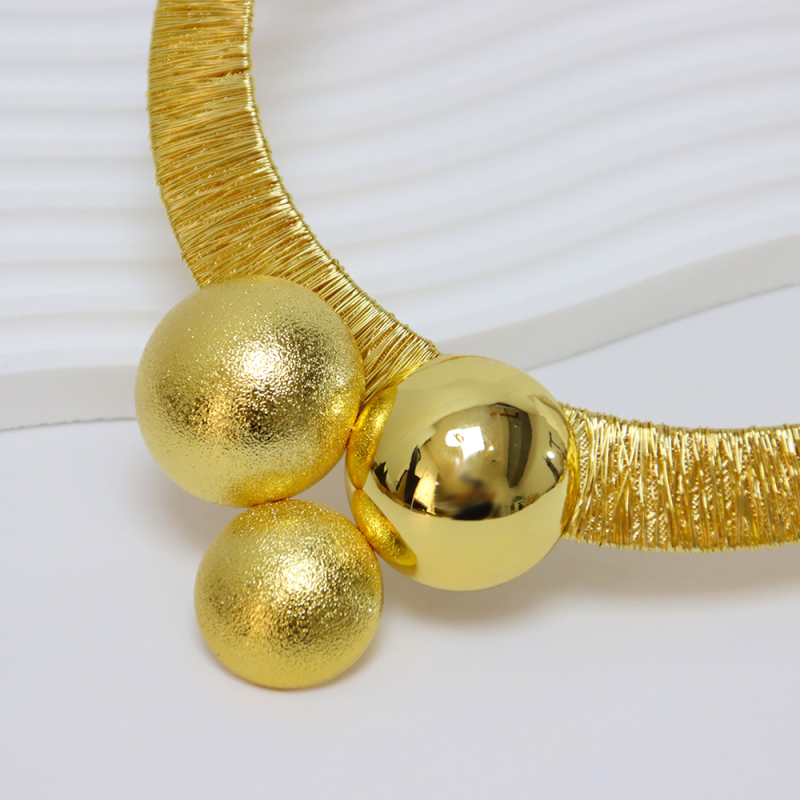 Dubai 24K Gold Plated Necklace Jewelry Set for Weddings