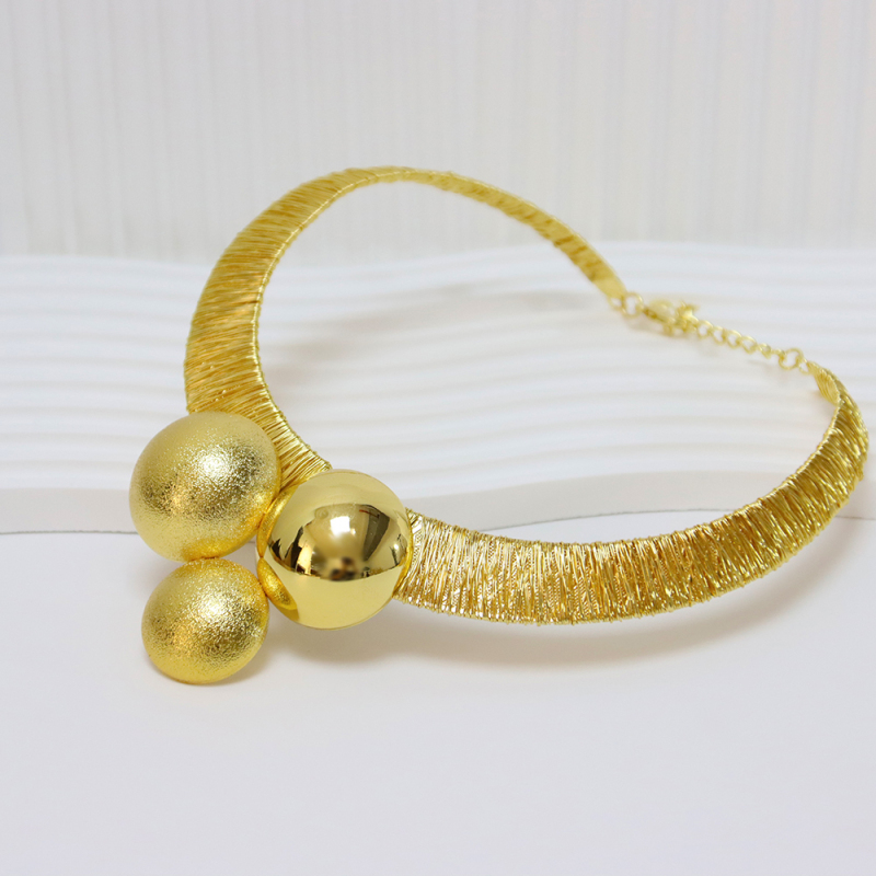 Dubai 24K Gold Plated Necklace Jewelry Set for Weddings