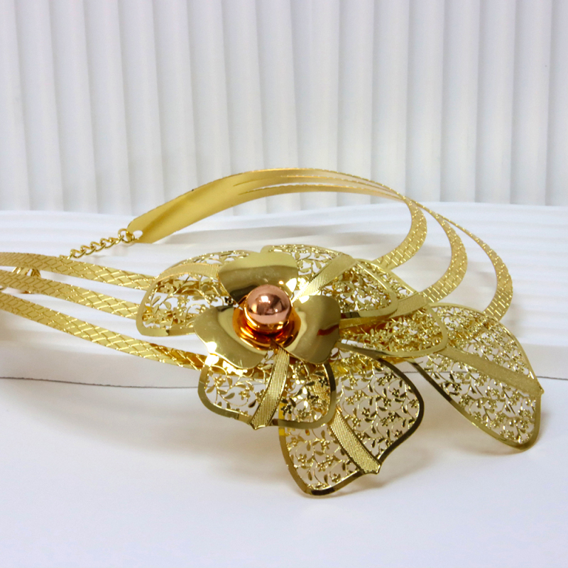 Nigerian Bridal Wedding Gold Plated Big Jewellery Sets