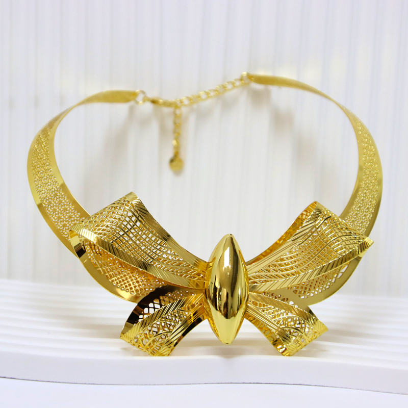 Wedding 18k Necklace Earrings Jewelry Sets for Brides Party Prom