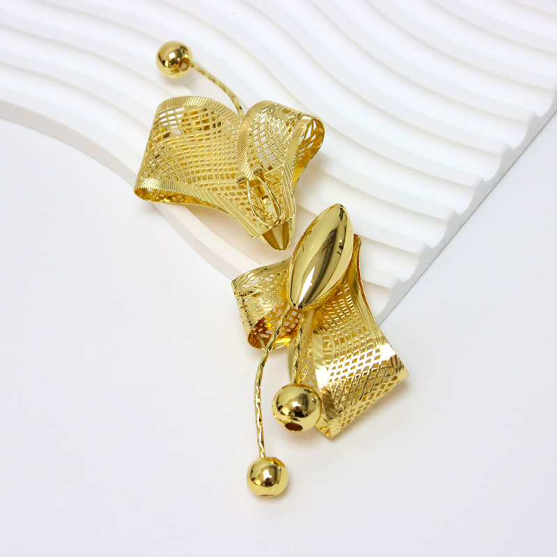 Gold Plated Big Necklace Bracelet Earring Ring Jewelry Sets