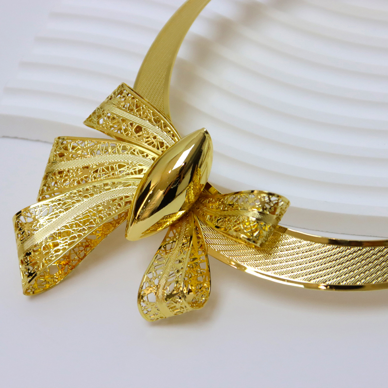 Women's Gold Plated 24K Necklace Jewellery Set