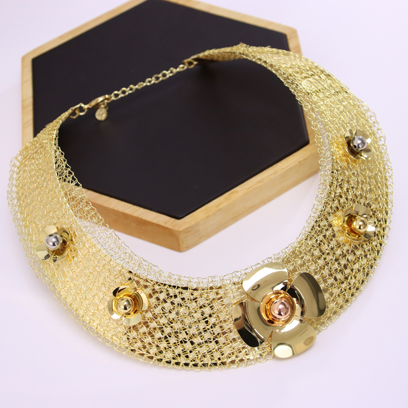 Dubai Indian Fashion 18k Gold Plated Bride Jewelry Set
