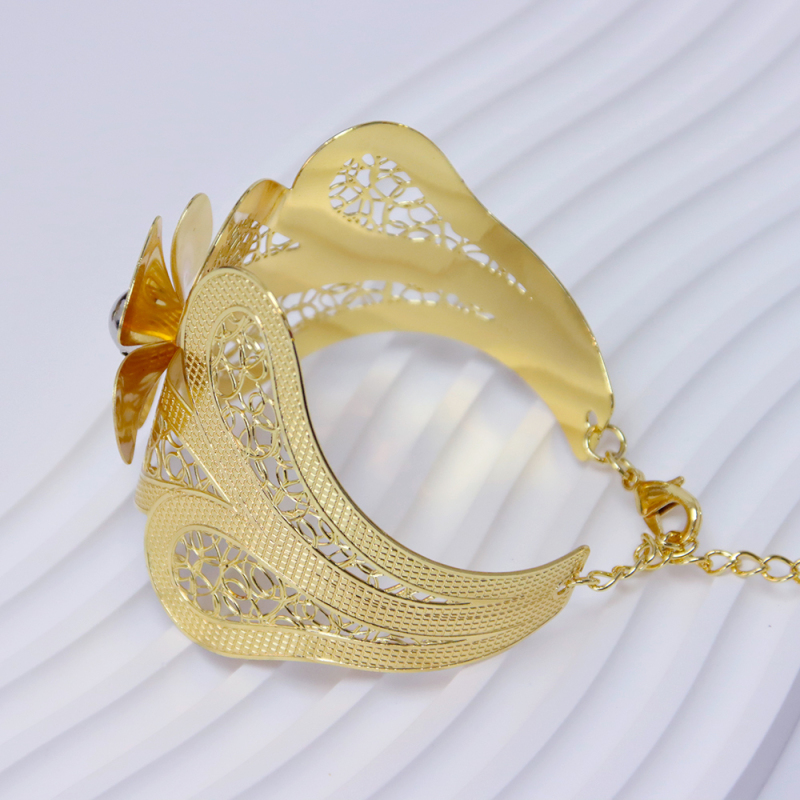 Dubai 24K Gold Wedding Jewelry Set Woman 4 Pieces