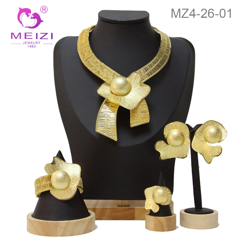 Dubai 18k Gold Plated jewelry set for Ladies Wedding
