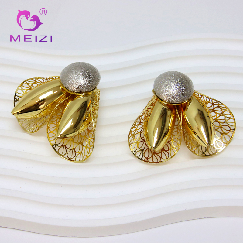 Dubai 24K Gold Plated Flower Jewelry Set for Women