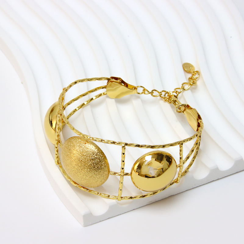 Dubai 24K Gold Plated Jewelry Necklace 4 Piece Set