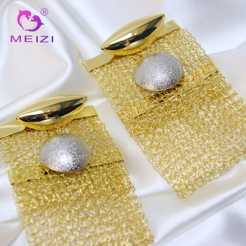 Set Barang Kemas Perkahwinan Dubai 24K Bersalut Emas Besar