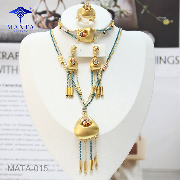 Ethnic Bohemian Style Vintage Gold Plated Jewelry Set